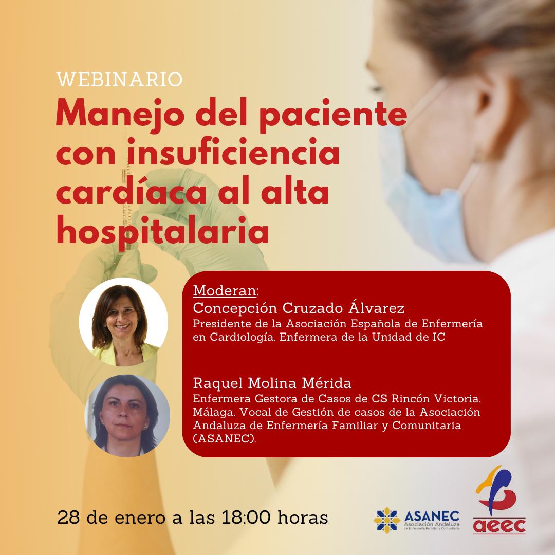 Webinar conjunto con AEEC: “Manejo del paciente con insuficiencia cardíaca al alta hospitalaria”