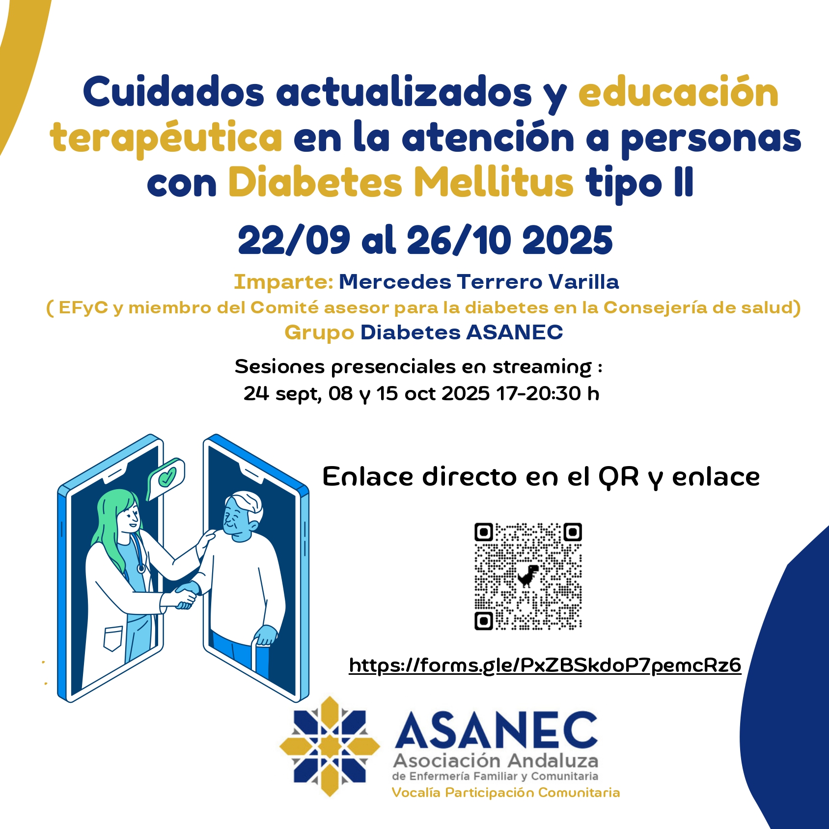 Curso - Diabetes - Cuidados actualizados y educación terapéutica en la atención a personas con Diabetes Mellitus tipo II