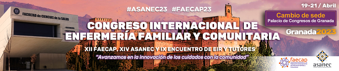  Congreso Internacional de Enfermería Familiar y Comunitaria: XII FAECAP, XIV ASANEC, IX EIR